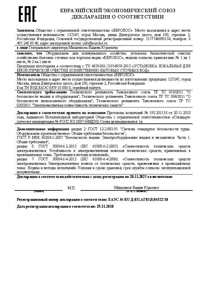 Сертификат EAC